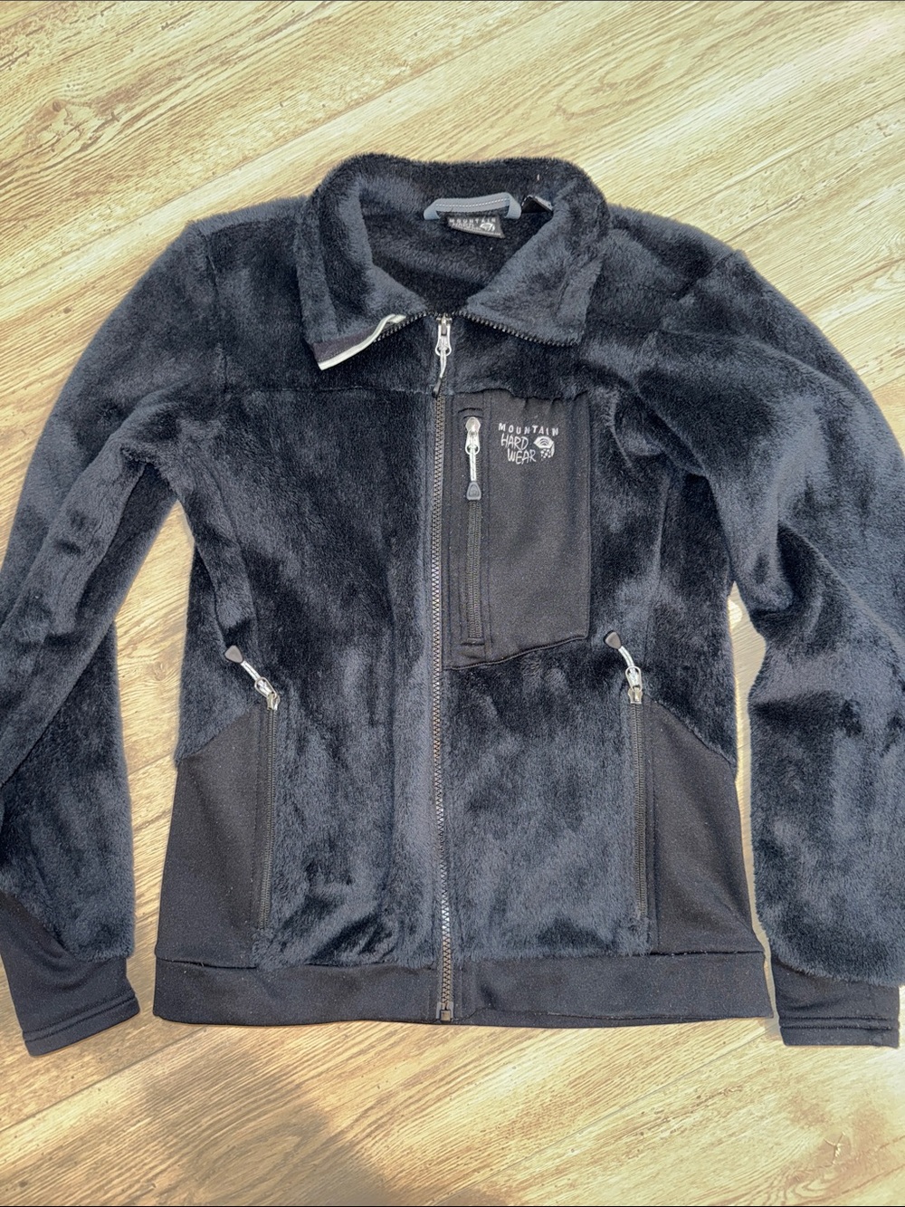 Women’s Mountain Hardwear Black Plush Full-Zip Fleece Jacket
